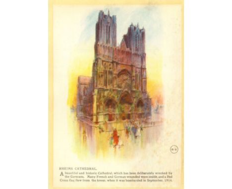 SINCLAIR R., Great War Area, Rheim Cathedral, extra-large silk, VG