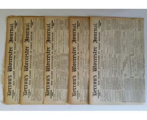 NEWSPAPERS, selection, 1822-1886, inc. The Globe (12), Scottish Guardian (10), The Times (6), The Mail (3), Gloucetser Journa