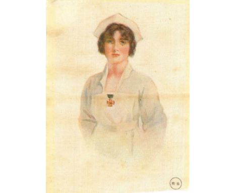 SINCLAIR R., Red Cross Nurse, large silks, EX (Illustration page 5)