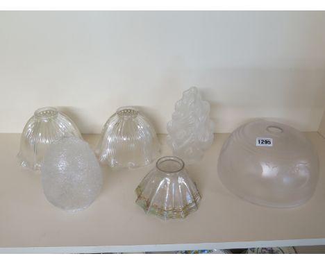 A quantity of glass electric light lamp shades