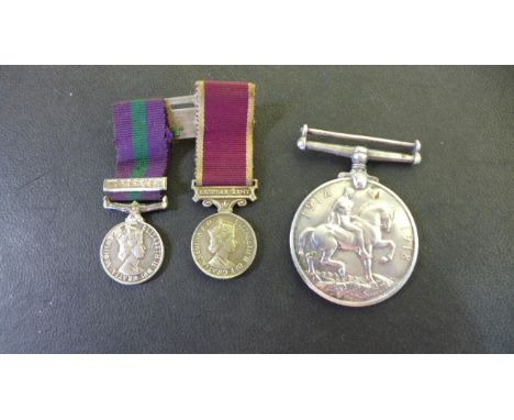 WWI 1914 - 1918 - Medal to 204152 PTE G H MAYES - R. W. KENT. R - with Elizabeth II Dress Medals