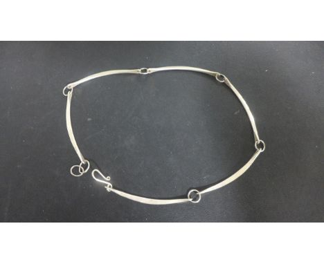 A silver hall marked chain necklace, London, approx 39 cm in length - light usage wear