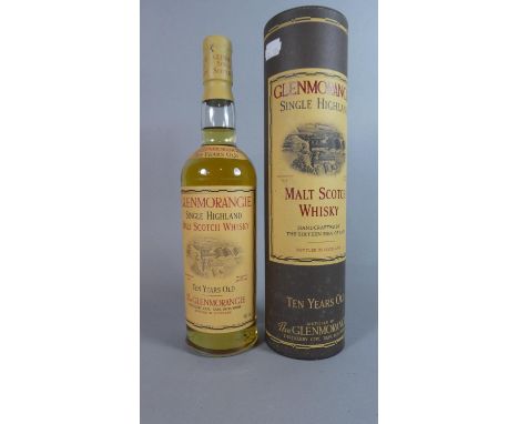A Bottle of Glenmorangie Single Highland Malt Scotch Whisky (Ten Years Old). 70cl, 40% Vol. In Tube 