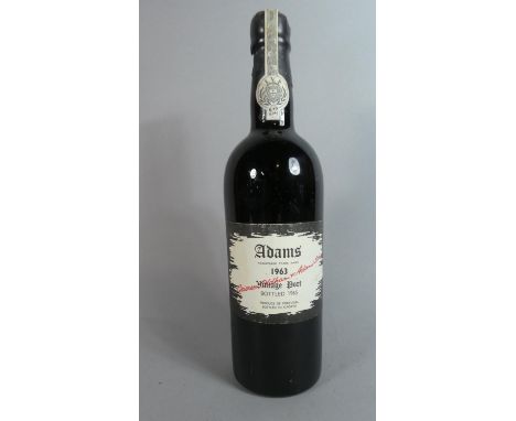 A Bottle of 1963 Adams Vintage Port (Bottled 1965) 