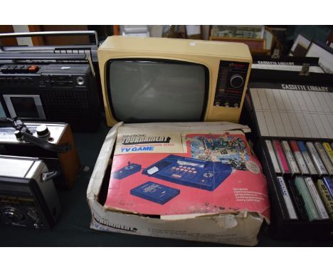 A Vintage Bush Television - Range 2, Together with a Boxed Prinztronic Tournament Colour Programmable 2000 TV Game 