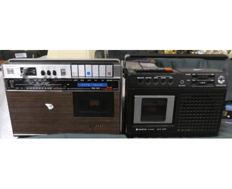 Two Vintage Cassette Radios to Include Sanyo Example and Bush Example. 