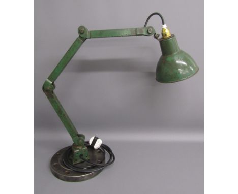 Vintage industrial machinist lamp 'EDL' pat no. 407775 circa 1932