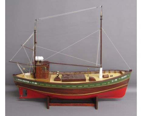 Hand built scale model of fishing trawler 'H.96 Bridlington - Eileen'&nbsp; - approx. 90cm long