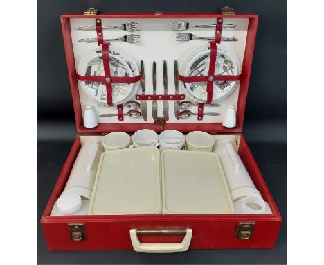Brexton retro picnic set (1 lid missing from canister but otherwise complete)