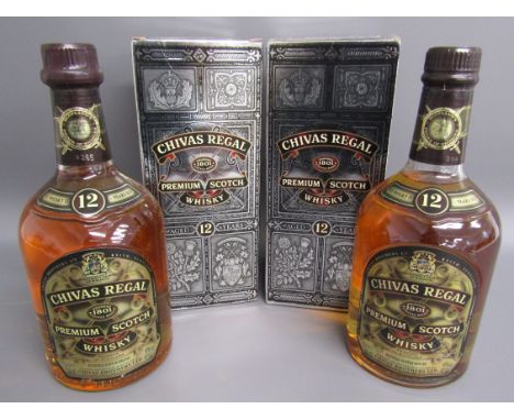 2 boxed bottles of Chivas Regal Premium Scotch Whisky