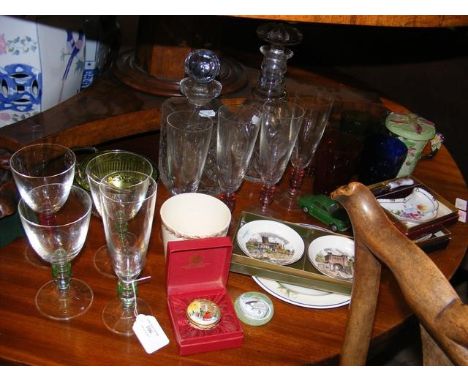 An assortment of ceramic and glassware, etc. 
