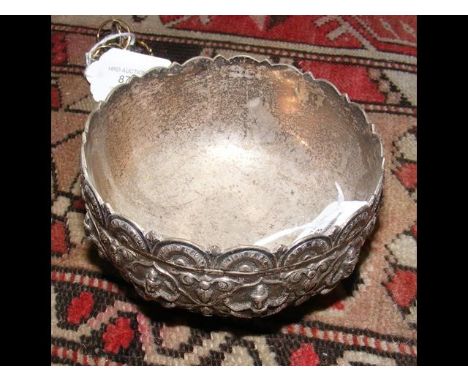 A 10.5cm diameter Indian silver bowl