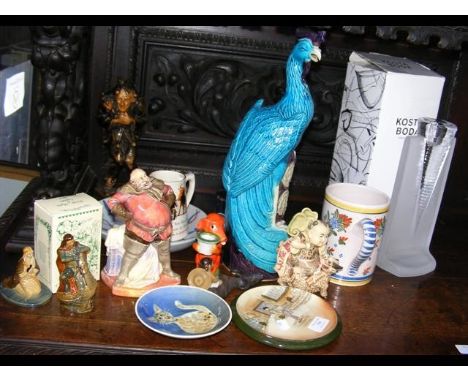 Various collectable ceramic ware including Wade, Royal Doulton figure Falstaff 