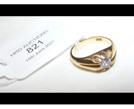 A diamond solitaire ring in 18ct setting