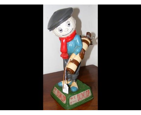 An early original 'We Play Dunlop' golfing advertising figure - 40cm high 