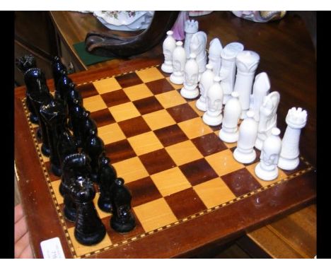 A porcelain chess set (board not included) 