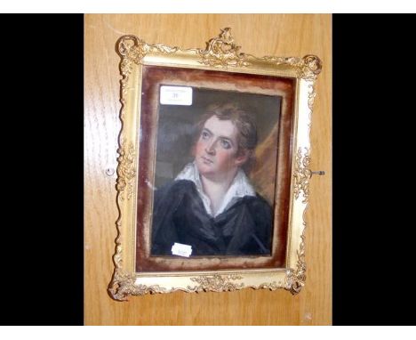 A pastel portrait in decorative gilt frame - 20cm x 16cm CONDITION REPORTseems in good conditionno sig 