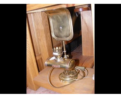 An L B &amp; S C R reproduction oil lamp - fitted for bulbs 