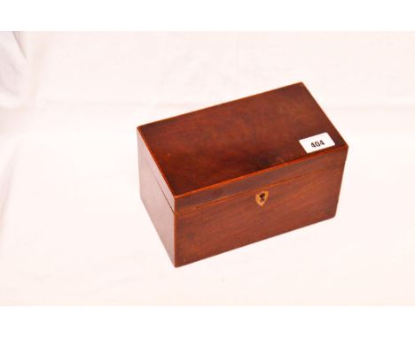 An Inlaid Mahogany Tea Caddy