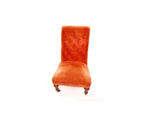 A Button Back Upholstered Easy Chair