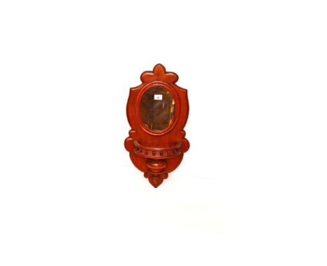 A Mahogany Framed Mirror Backed Wall Bracket