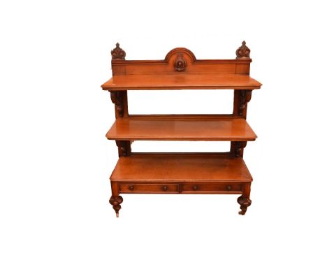 A Nice Mahogany Three Shelf Dumb Waiter