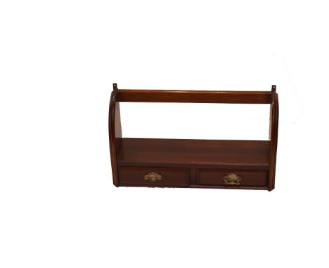  A Mahogany Two Drawer Wall Bracket
