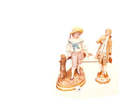  A Ceramic Figurine ‘Boy at Tree Stump’ and Another