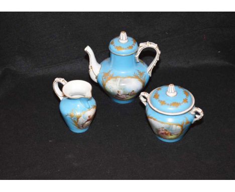 A Three Piece Porcelain Tea Service