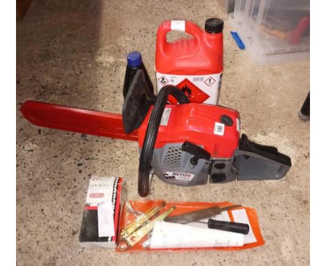 MITOX CHAIN SAW WITH INSTRUCTIONS, TOOLS & FUEL