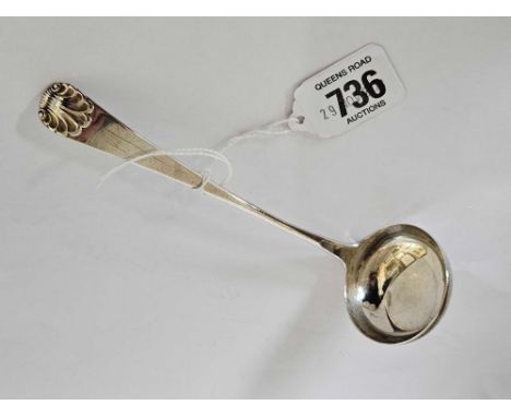 A VICTORIAN SCOTTISH SILVER SAUCE LADLE, EDINBURGH 1850