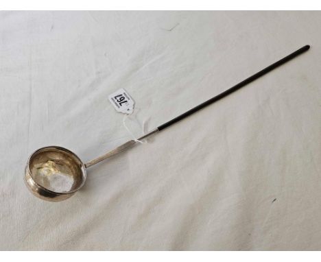 GEORGIAN SILVER LADLE WITH WHALE BONE HANDLE