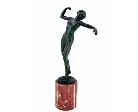 Antique Bronze Sculpture – Dancer on Marble Base     Height: 24 cm              Condition: For a detailed condition report,  