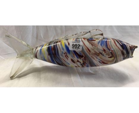 VINTAGE GLASS END OF DAY FISH 13'' LONG
