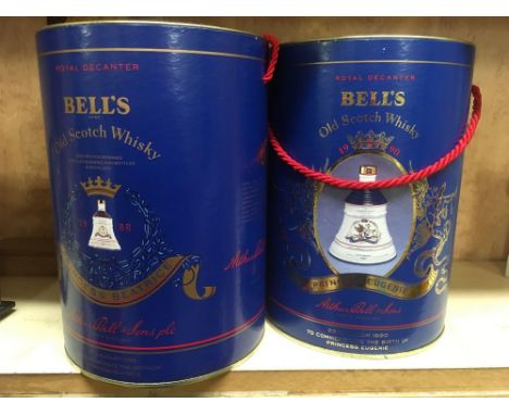 2  X 75cl BOTTLES, BELLS OLD SCOTCH WHISKY 1990 COMMEMORATING PRINCESS EUGENIE &amp; PRINCESS BEATRICE