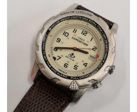 TIMEX EXPEDITION WRIST WATCH ON LEATHER STRAP
