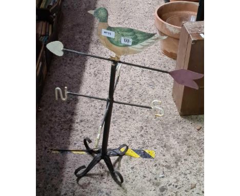 HOME MADE METAL DUCK WEATHER VANE 26'' TALL