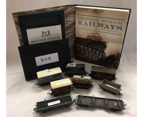 BOOK &amp; DVD BRITISH STEAM RAILWAY &amp; 'OO' GAUGE WAGONS, 4 HORNBY I. LIMA, 3 ORDINARY