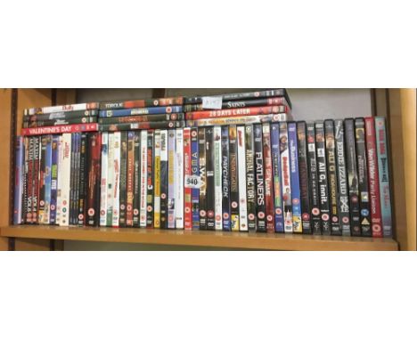 SHELF OF MIXED DVD'S OF VARIOUS SUBJECTS