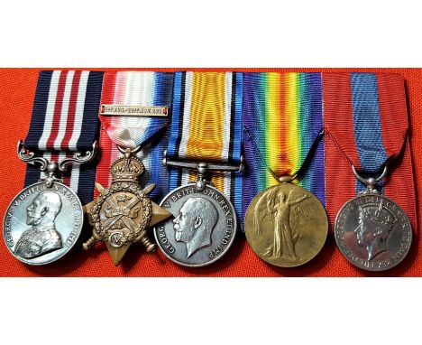 WW1 British Army 1916 Military Medal group to Private W. Bridge,who was an ‘Old Contemptable’ of the 1st Battalion, Somerset 