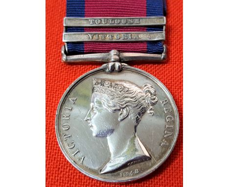 British Army Napoleonic War, Military General Service Medal 1793-1814 to G. Fletcher, 3rd Dragoon Guards. Military General Se
