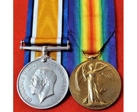 WW1 British Army ‘killed in action’ pair to Drummer G.W.H. Taylor, 1/2nd Battalion London Regiment. KIA 13/10/1918, who, owin
