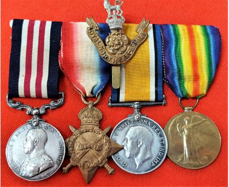 WW1 1917 ‘trench raid’ Military Medal group to Sergeant J. Hartley, 1/4th Loyal North Lancashire Regiment, who won his award 