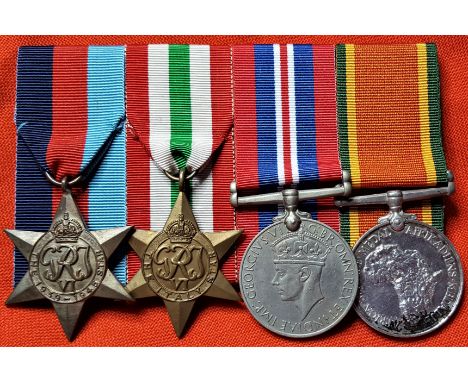 WW2 South African Air Force group of medals to Pilot Officer D.A.H. Clark, 112 Squadron, who flew Kittyhawks & Mustangs over 