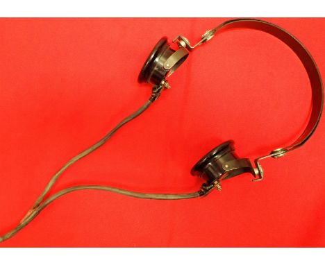 WW2 Australian Army radio morse headphones by Stromberg Carlson 1942. U.S. made headphones maker marked &amp; dated 1942 to e