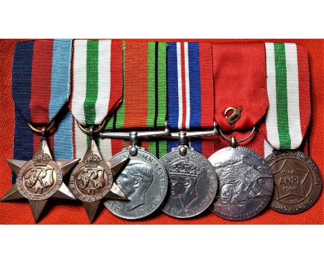An unusual WW2 British Italian/Yugoslavia Partisan medal group, relating to the Island of Vis.1939-45 Star, Italy Star, Briti