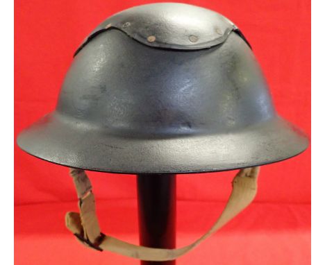 WW2 Australian/British Cromwell/Brodie civil defence &amp; electrician helmet. Features black plastic or Bakelite 2-piece bod