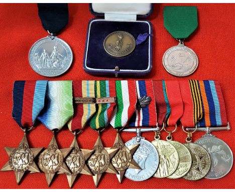 WW2 Royal Navy and Russian group of 9 medals to Lt. Commander J.W. Wright-Brown, who was awarded an M.I.D, who was awarded an