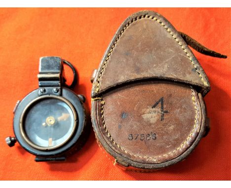 British Army compass Mk. IX manufactured by Barker &amp; Sons Ltd London, dated 1939. This is a working brass compass, 1939 d