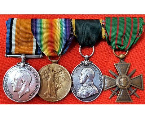 WW1 British Army group of medals to Corporal D. Collins, who served in Salonika, late R.A.M.C & 12th Argyll & Sutherland High